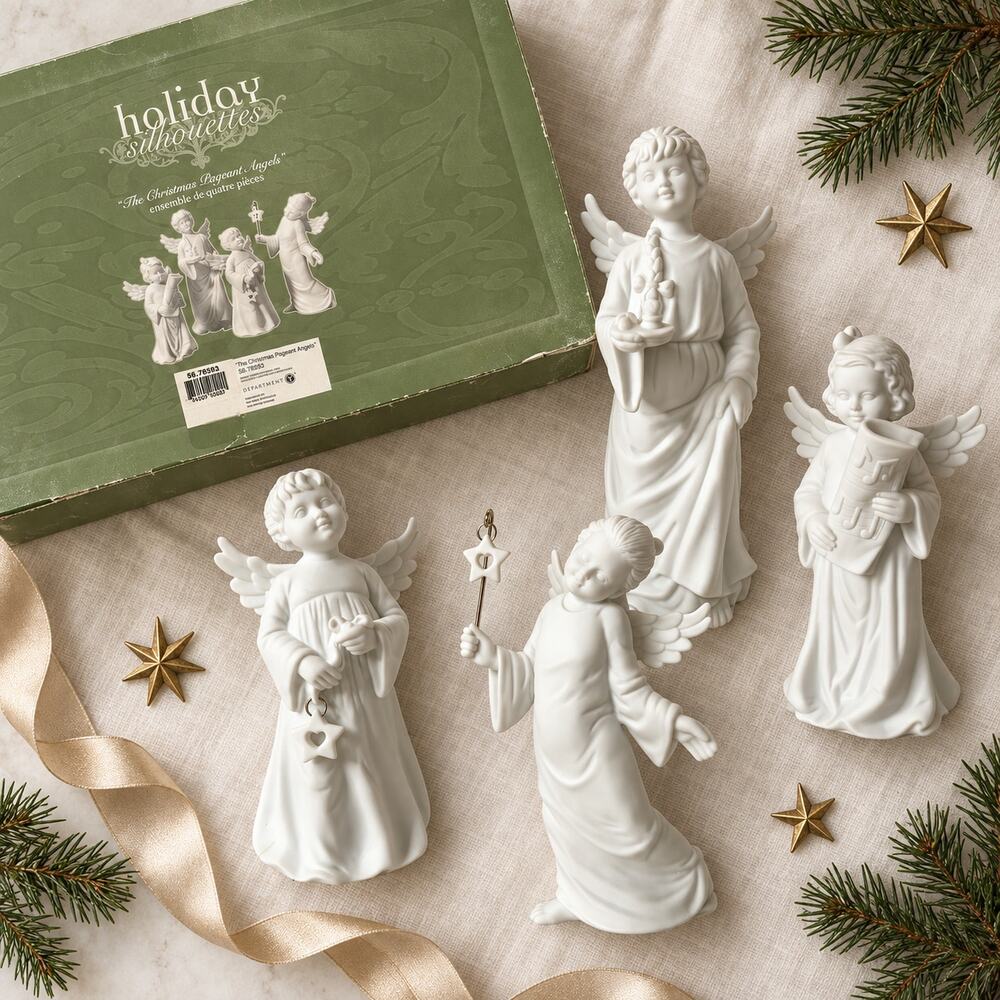Vintage 1997 Department 56 Christmas Pageant Angels Set of 4